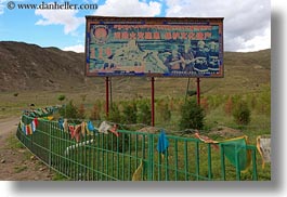 asia, chinese, horizontal, landscapes, old, signs, tibet, yumbulagang, photograph