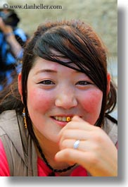 asia, asian, emotions, girls, people, smiles, tibet, tibetan, vertical, yumbulagang, photograph