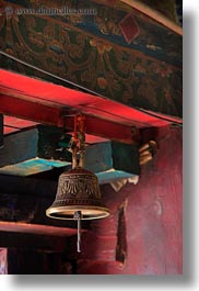 asia, bells, tibet, vertical, yumbulagang, yumbulagang temple, photograph