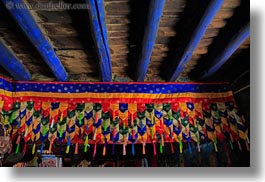 asia, ceilings, fabrics, horizontal, tibet, yumbulagang, yumbulagang temple, photograph