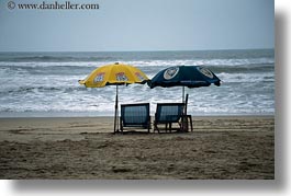 asia, beaches, chairs, danang, horizontal, umbrellas, vietnam, photograph