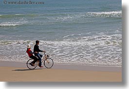 asia, beaches, bicycles, boys, danang, girls, horizontal, vietnam, photograph