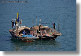 asia, boats, ha long bay, horizontal, small, small boats, vietnam, photograph