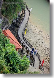 asia, downview, ha long bay, people, perspective, shapes, vertical, vietnam, walkway, photograph