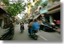 asia, bicycles, bikes, blur, hanoi, horizontal, motion, vietnam, photograph