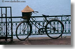asia, bicycles, bikes, conical, hanoi, hats, horizontal, vietnam, photograph
