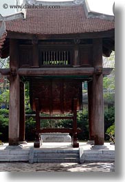 asia, confucian temple literature, drums, hanoi, pagoda, under, vertical, vietnam, photograph