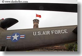air, american, asia, flags, force, hanoi, horizontal, military history museum, planes, vietnam, vietnamese, photograph