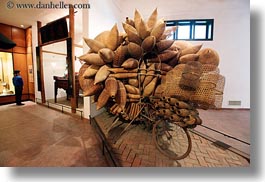 asia, baskets, bicycles, hanoi, horizontal, museums, vietnam, wicker, woods, photograph