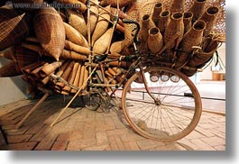 asia, baskets, bicycles, hanoi, horizontal, museums, slow exposure, vietnam, wicker, woods, photograph