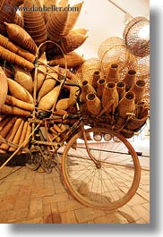 asia, baskets, bicycles, hanoi, museums, slow exposure, vertical, vietnam, wicker, woods, photograph