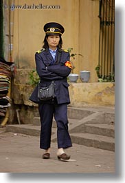 asia, hanoi, people, uniforms, vertical, vietnam, womens, photograph