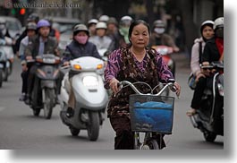 asia, hanoi, horizontal, motorcycles, people, vietnam, womens, photograph