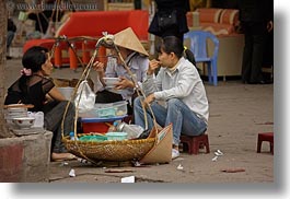 asia, eating, hanoi, horizontal, people, vietnam, womens, photograph
