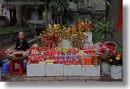 asia, hanoi, horizontal, selling, temples, trinkets, vietnam, womens, photograph