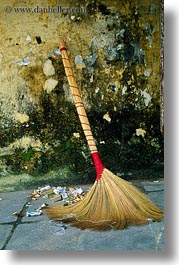 arts, asia, brooms, hoi an, leaning, vertical, vietnam, photograph