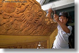 arts, asia, carvings, hoi an, horizontal, vietnam, woods, photograph