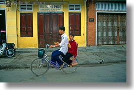 asia, bicycles, bikes, boys, hoi an, horizontal, vietnam, photograph