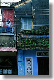 asia, buildings, chaotic, hoi an, vertical, vietnam, photograph