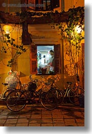 asia, buildings, cooks, hoi an, inside, nite, restaurants, slow exposure, vertical, vietnam, photograph