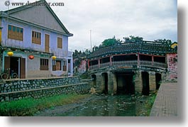 asia, bridge, buildings, hoi an, horizontal, japanese, vietnam, photograph