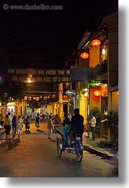 asia, cities, hoi an, nite, streets, vertical, vietnam, photograph