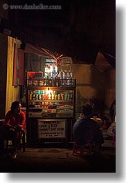 asia, hoi an, nite, softdrink, stands, streets, vertical, vietnam, photograph