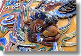 asia, bas reliefs, citadel, colorful, dragons, horizontal, hue, vietnam, photograph