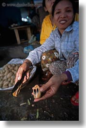asia, hue, market, nuts, offerings, vertical, vietnam, womens, photograph