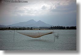 asia, fishing, horizontal, landscapes, nets, over, vietnam, water, photograph