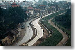 asia, horizontal, houses, landscapes, roads, vietnam, wet, photograph