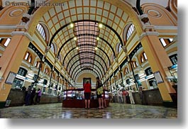 archways, asia, ceilings, hallway, horizontal, long exposure, post office, saigon, vietnam, photograph