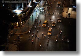 aerials, asia, buildings, cityscapes, downview, horizontal, nite, saigon, streets, structures, traffic, vietnam, photograph