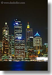 australia, buildings, cityscapes, nite, space needle, structures, sydney, vertical, photograph