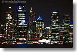 australia, buildings, cityscapes, horizontal, nite, space needle, structures, sydney, photograph