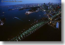 aerials, australia, bridge, buildings, cityscapes, horizontal, nite, structures, sydney, photograph