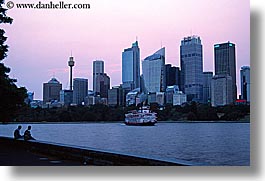 australia, buildings, cityscapes, dusk, horizontal, nite, space needle, structures, sydney, photograph