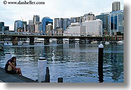 australia, buildings, cityscapes, couples, harbor, horizontal, people, structures, sydney, water, photograph