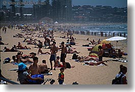australia, beaches, crowded, crowds, horizontal, manly beach, people, sydney, photograph