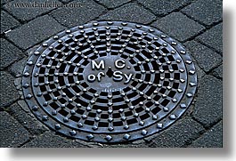australia, beads, bricks, horizontal, irons, manholes, materials, sydney, photograph
