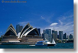 australia, boats, buildings, harbor, horizontal, nature, opera house, structures, sydney, water, photograph