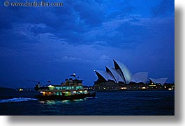 australia, boats, buildings, harbor, horizontal, nature, nite, opera house, structures, sydney, water, photograph