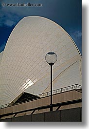 australia, buildings, lamp posts, opera house, structures, sydney, vertical, photograph