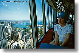 australia, buildings, cityscapes, clothes, hats, horizontal, jills, people, structures, sydney, tourists, windows, womens, photograph