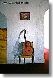 amargosa, california, frescoes, guitars, vertical, west coast, western usa, photograph