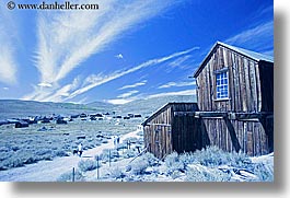 blues, bodie, california, exteriors, ghost town, horizontal, state park, west coast, western usa, photograph