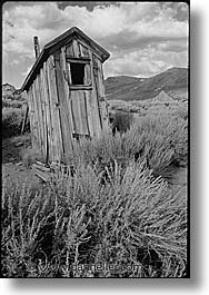 black and white, bodie, california, exteriors, ghost town, state park, vertical, west coast, western usa, photograph