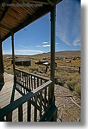 bodie, california, exteriors, ghost town, managers, porch, state park, vertical, west coast, western usa, photograph