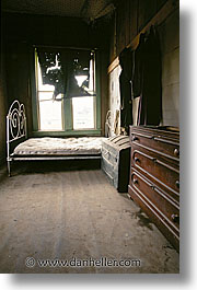 antiques, bedrooms, bodie, california, ghost town, homes, vertical, west coast, western usa, photograph