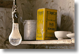 antiques, bodie, california, ghost town, horizontal, kitchen, lights, west coast, western usa, photograph